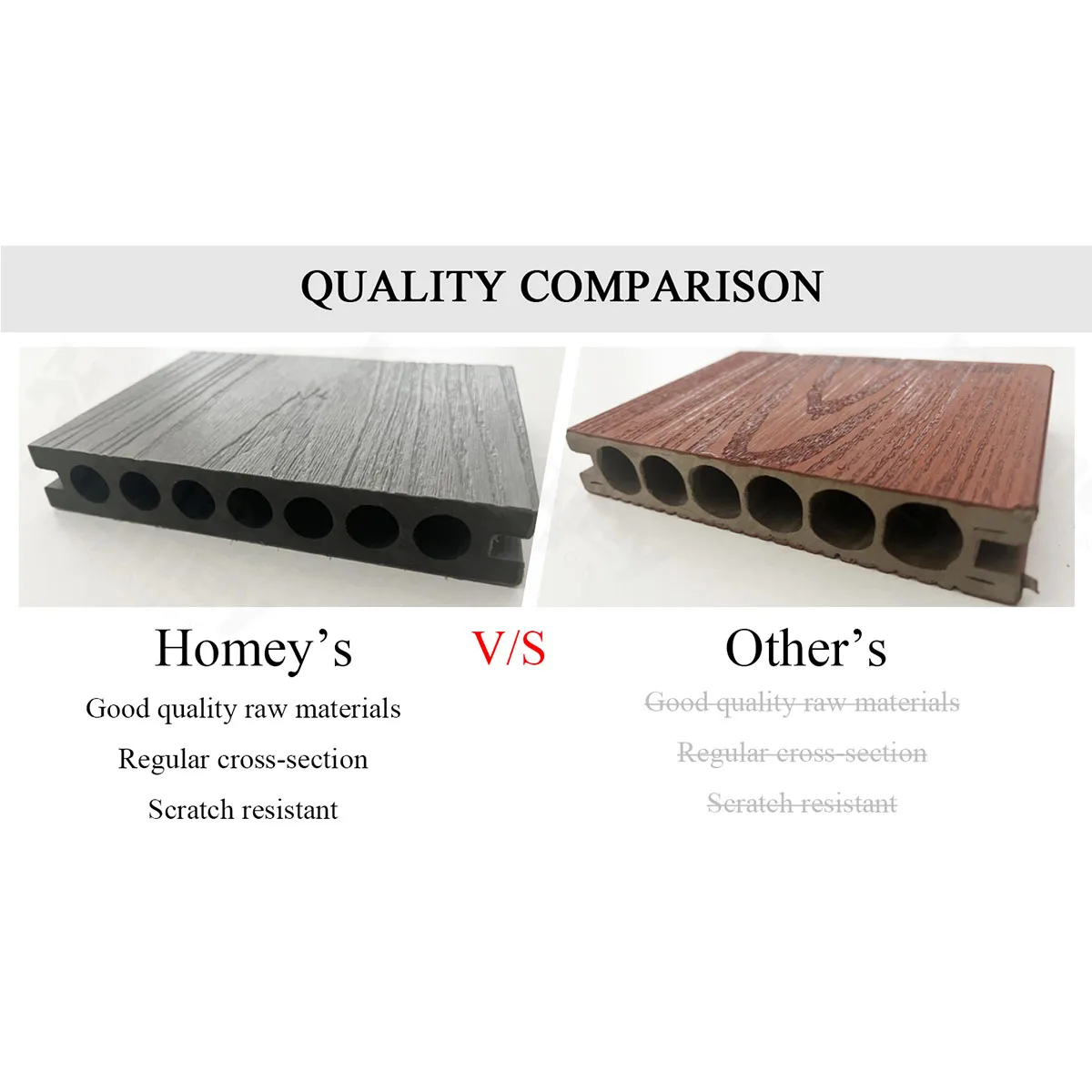 Balcony decking composite flooring outdoor wpc deck flooring