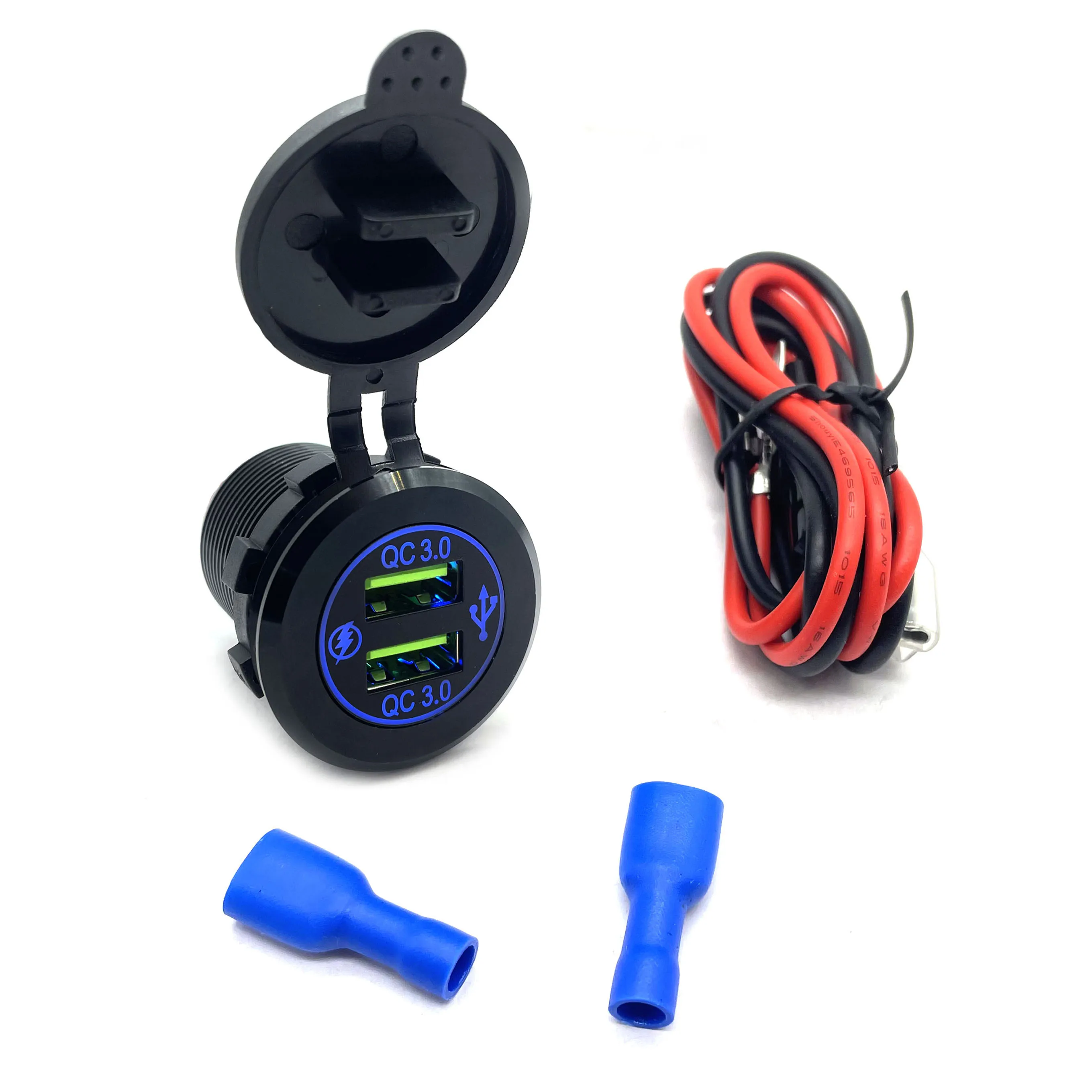 Dual USB Port QC 3.0 Fast Charging Hubs USB Charger Socket Power Outlet 2.1A & 2.1A