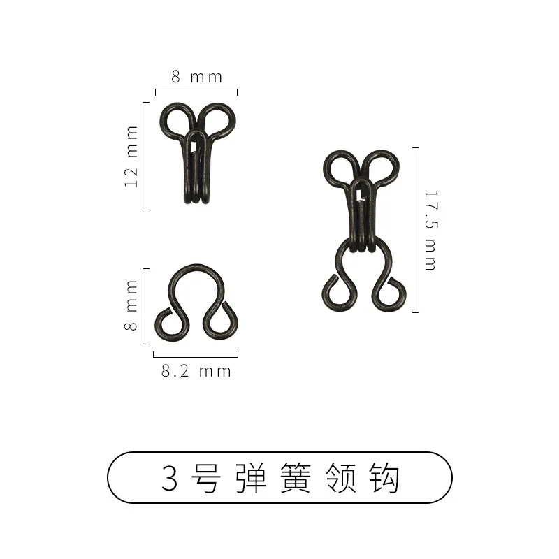 Custom Popular Design Silver Color Adjustable Copper Brass Metal Pants Trouser Hook And Bar