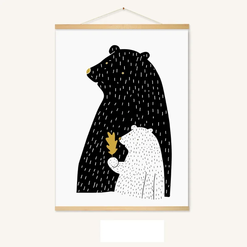 Оптовая продажа, детская комната, картина, плакат, деревянные рамки, настенный плакат, вешалка, пользовательский художественный холст, печать