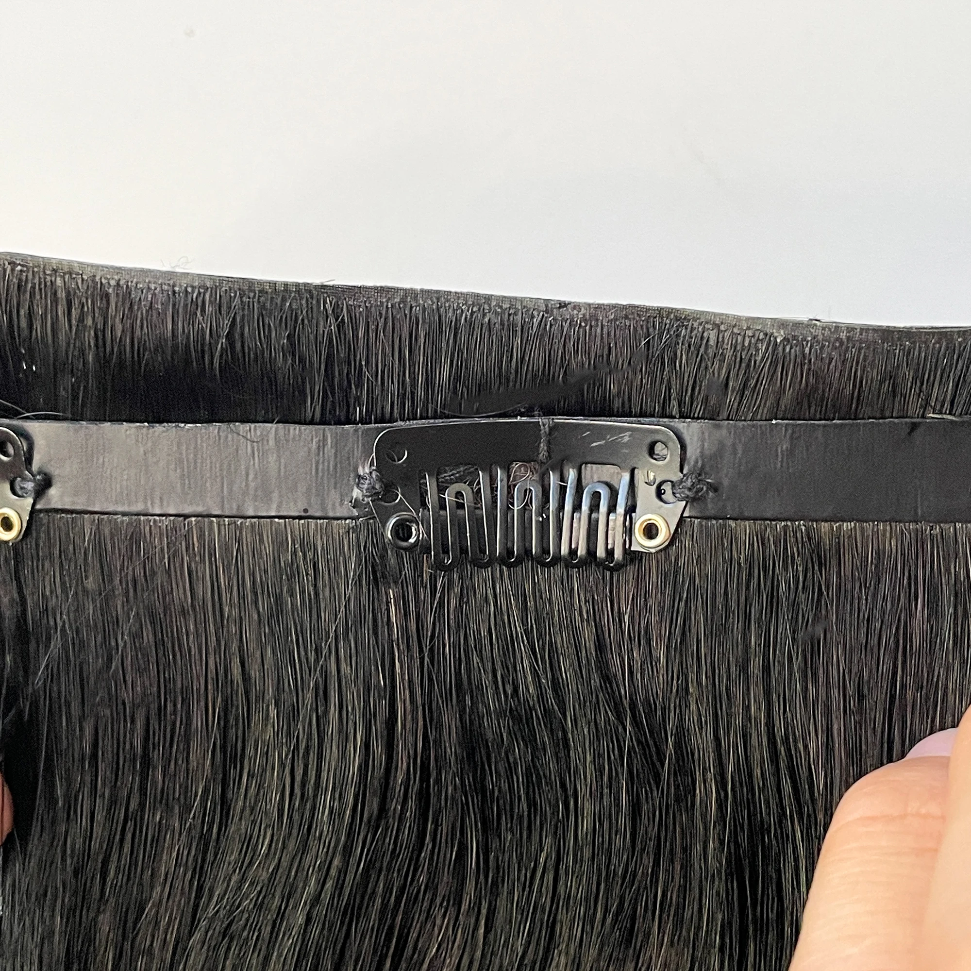 Invisible Clip In Hair Top Grade Injection Natural Virgin Russian Clip In Human Hair Extensions