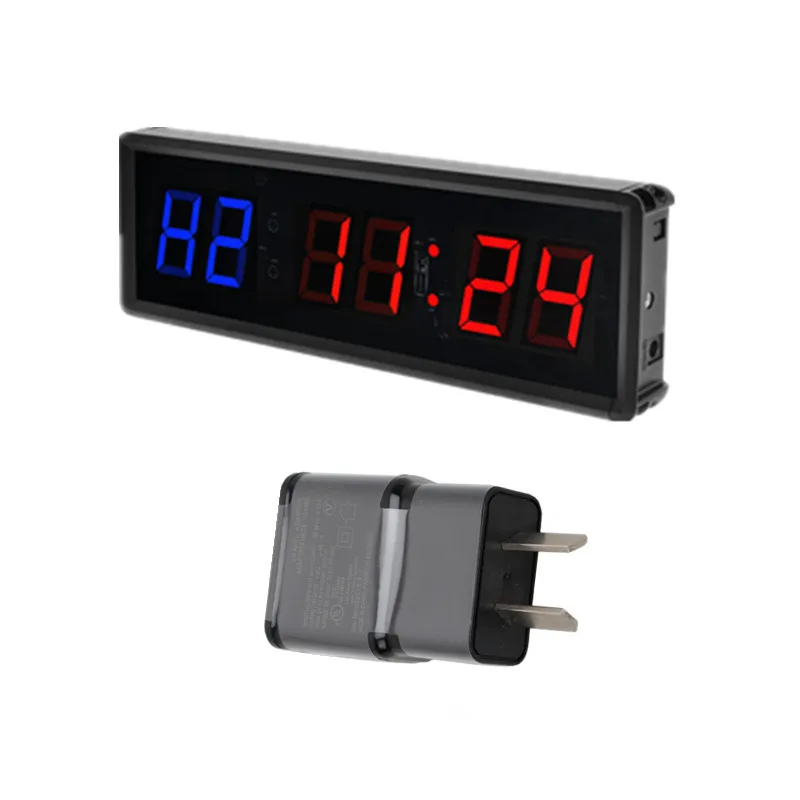 Interval Sports Clock 6 Digital Wall Led Countdown Timer Gym Fitness  Timer