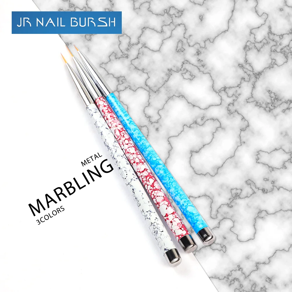 
Nail Menicure Tools Kolinsky Hair Glitter Brush Liners Private Label Acrylic Handle Pen DIY Nail Panting Brush 