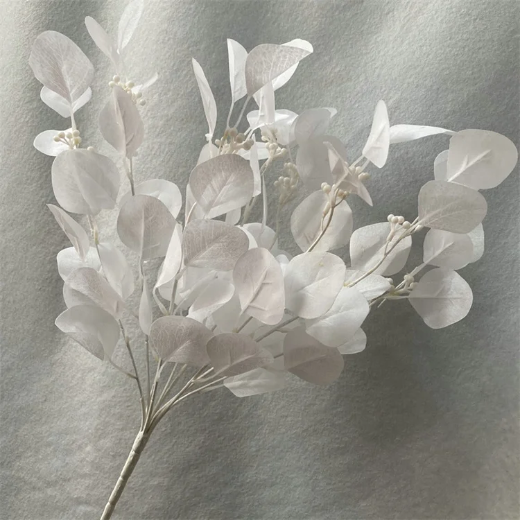 Factory wholesale T-0398 high quality wedding home decoration colorful artificial eucalyptus leaves with fruits