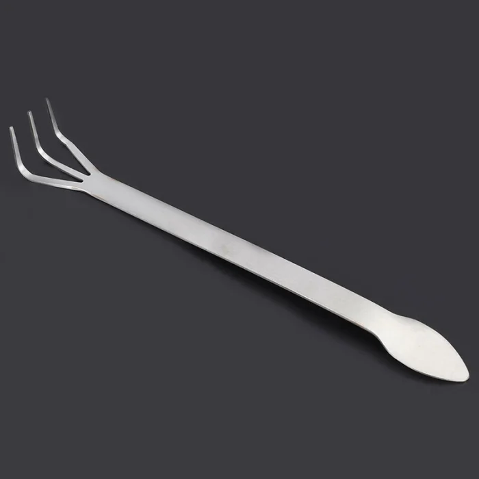 2 in 1 Stainless Steel Bonsai Gardening Tools Root Rake Spatula Tweezers Garden