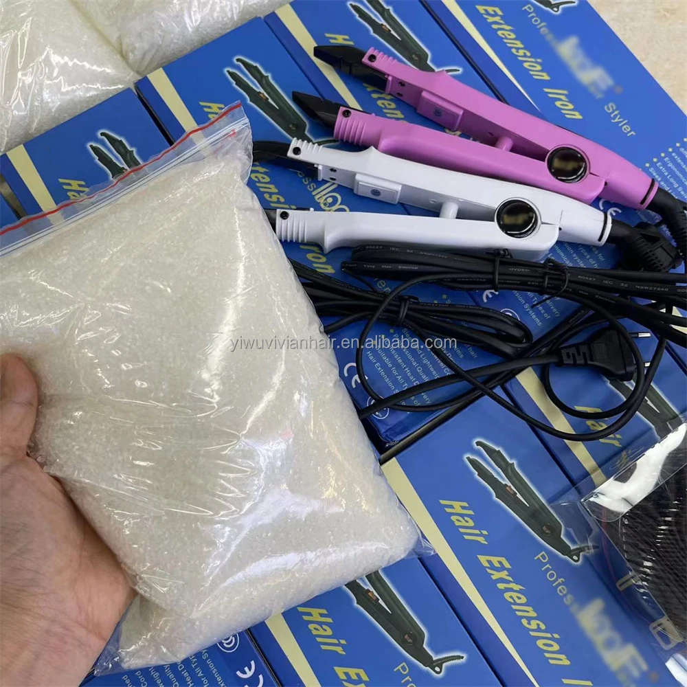 Black Pink White Purple Adjustable Temperature Hair Salon Fusion Iron Connector for Keratin Bond Hair Extensions