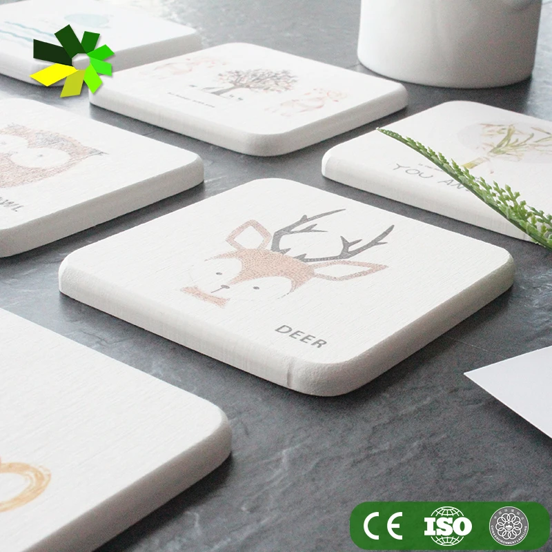 Абсорбирующие водой быстросохнущие подставки с диатомелой землей для Печати Напитков