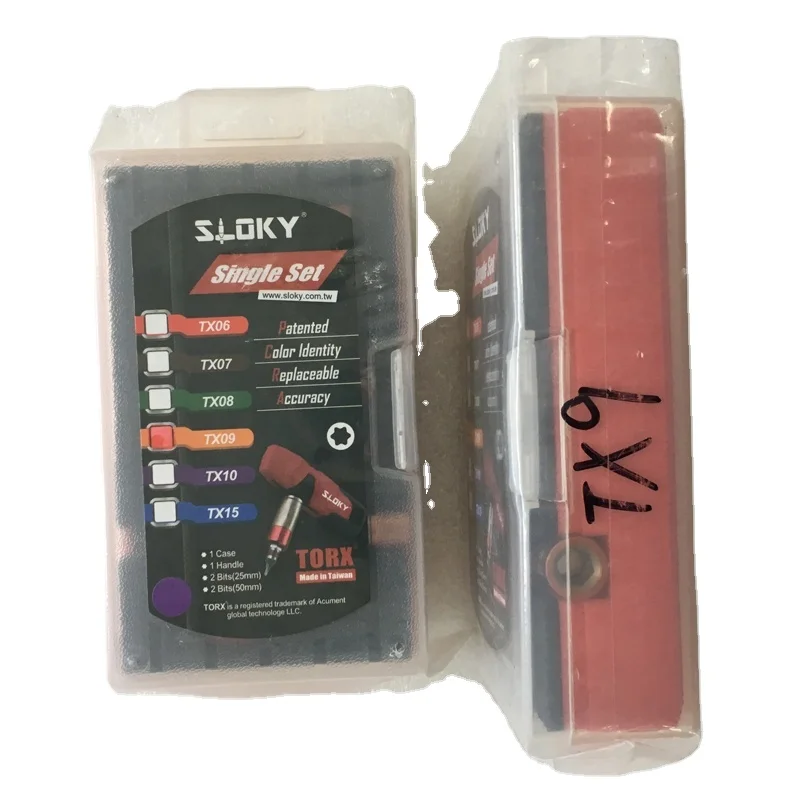 SLOKY torque screwdriver for torx single set ,25mm+50mm bits 0-TPK01-TX09-1.4