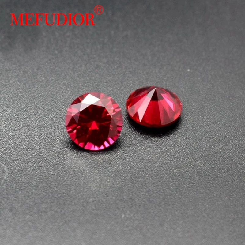 5A 2.5-10mm 5# gemstone synthetic ruby Corundum Wholesale Synthetic Ruby Round Loose Gemstones for Jewelry Accessories