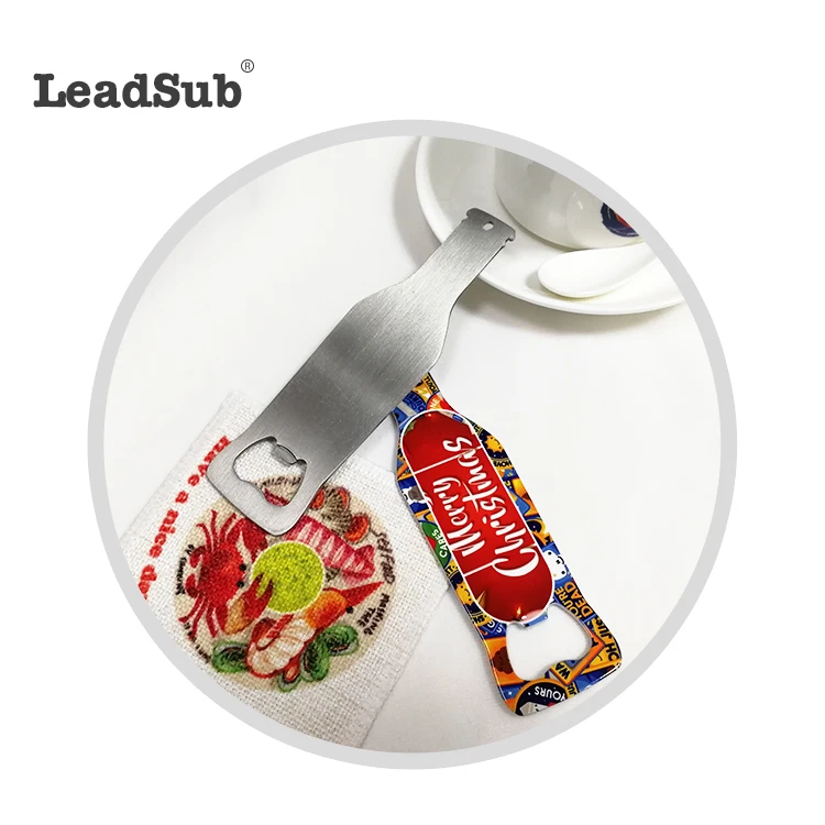  Leadsub новинка высокое качество индивидуальная Сублимация нержавеющая сталь открывалка для бутылок hpolder