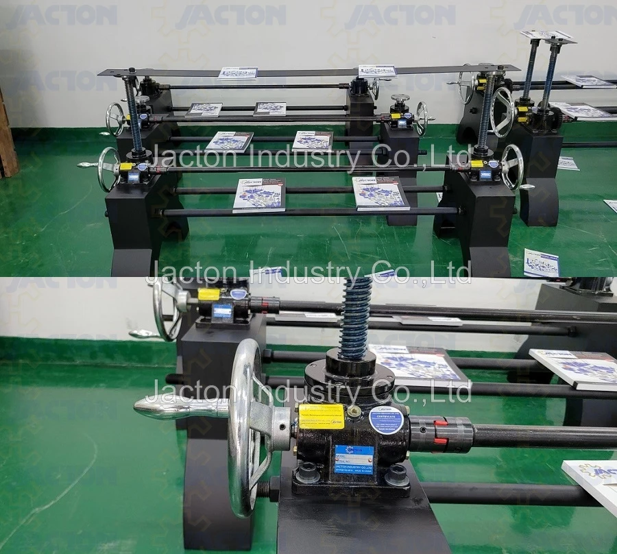 Jacton Crank Sit Stand Desk Beam Conference Table Hand crafted Vintage industrial metal legs with Screw Jack