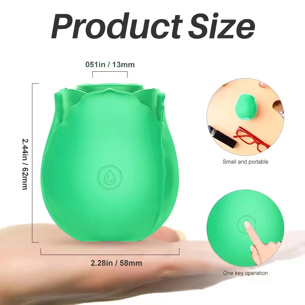 Glow In The Dark Rose Vibe Clitoral Sucking Vibrator Nipple Sucker Clitoris Stimulator Glowing Rose Vibrator Women Sex Rose Toy