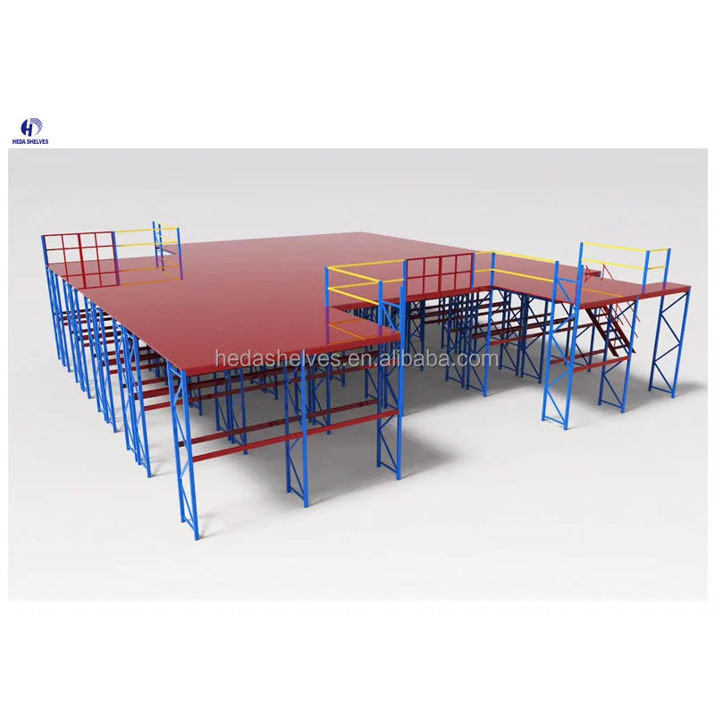 Chinese Supplier Muti Level Steel Mezzanine Shelving Mezzanine Floors Platform Mezzanine Floor Rack For Warehouse Storage