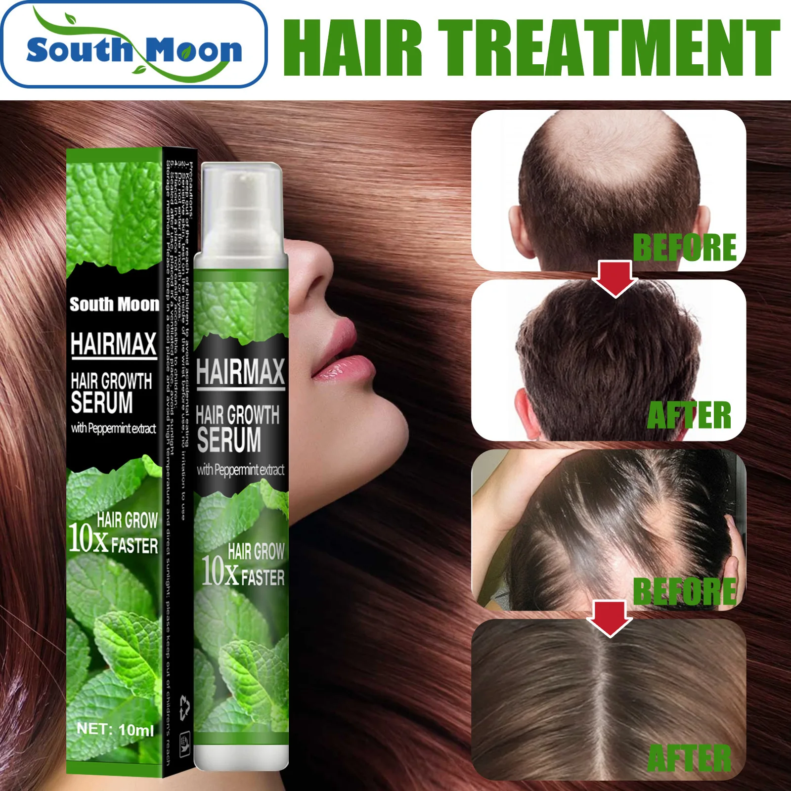 Mint long hair spray moisturizing moisturizing strong hair to prevent hair fall nourishing scalp care solution