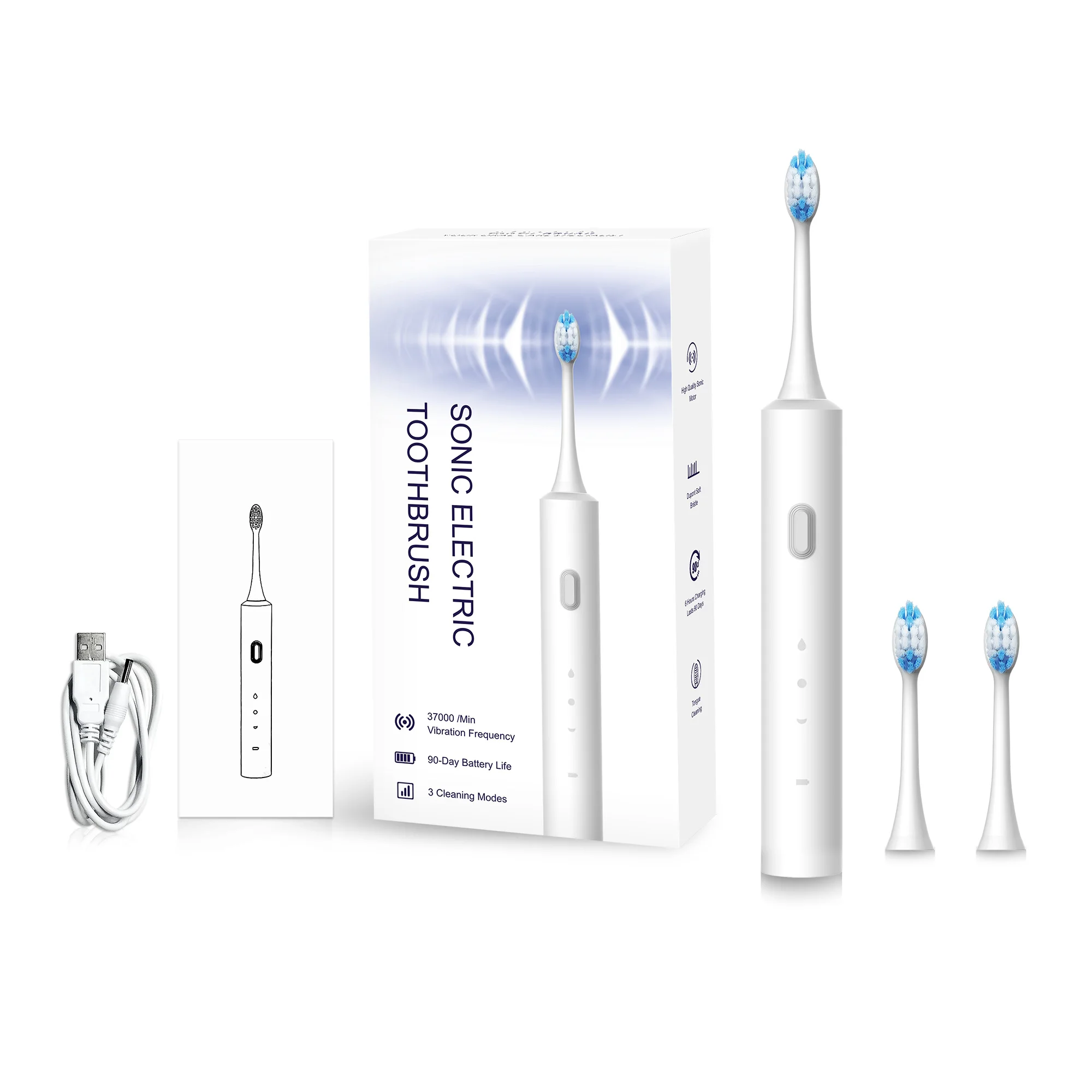 Dupont Nylon Bristles Electric Toothbrush Give Teeth Massage