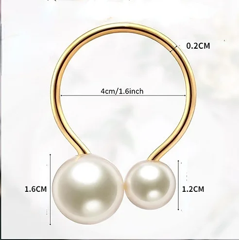 Custom Steel Gold Dinner Napkin Buckle Pearl Napkin Buckle for Tableware Hotel Supplies Table Decoration Banquet Wedding Party