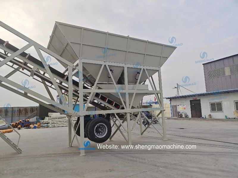 Philippines popular 50m3/h ready mix mobile concrete mixing batching plant with China factory for sale price