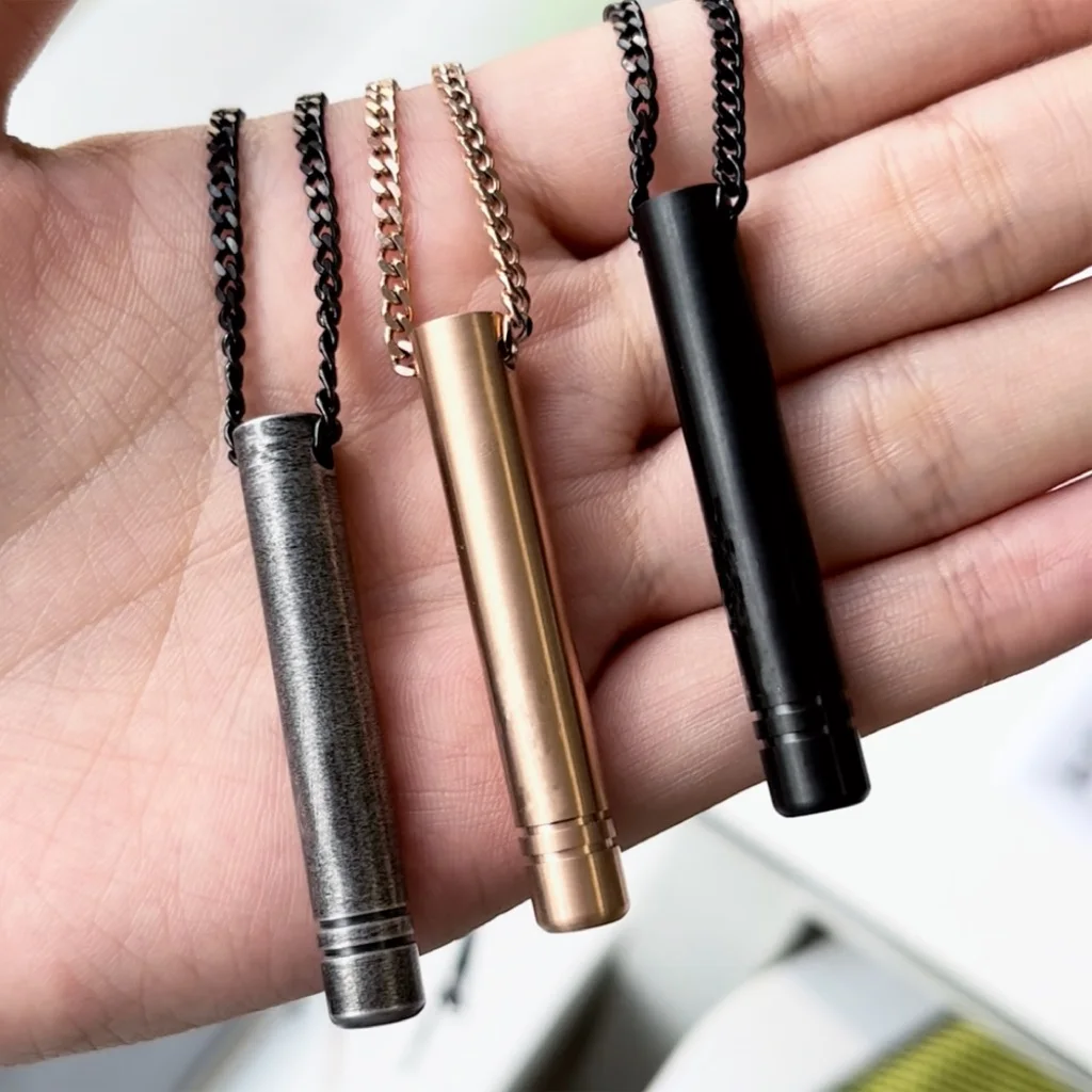 Customized Breathwork Tool Whistle Necklace Natural Calming Relief Meditation Stress Anxiety Relief Mindful Breathing Necklace