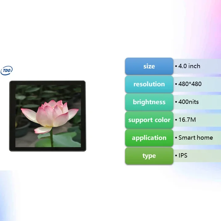TDO 4 inch wall mount touch screen TFT LCD display monitor with shell 86 Smart-Box for Smart Home smart control