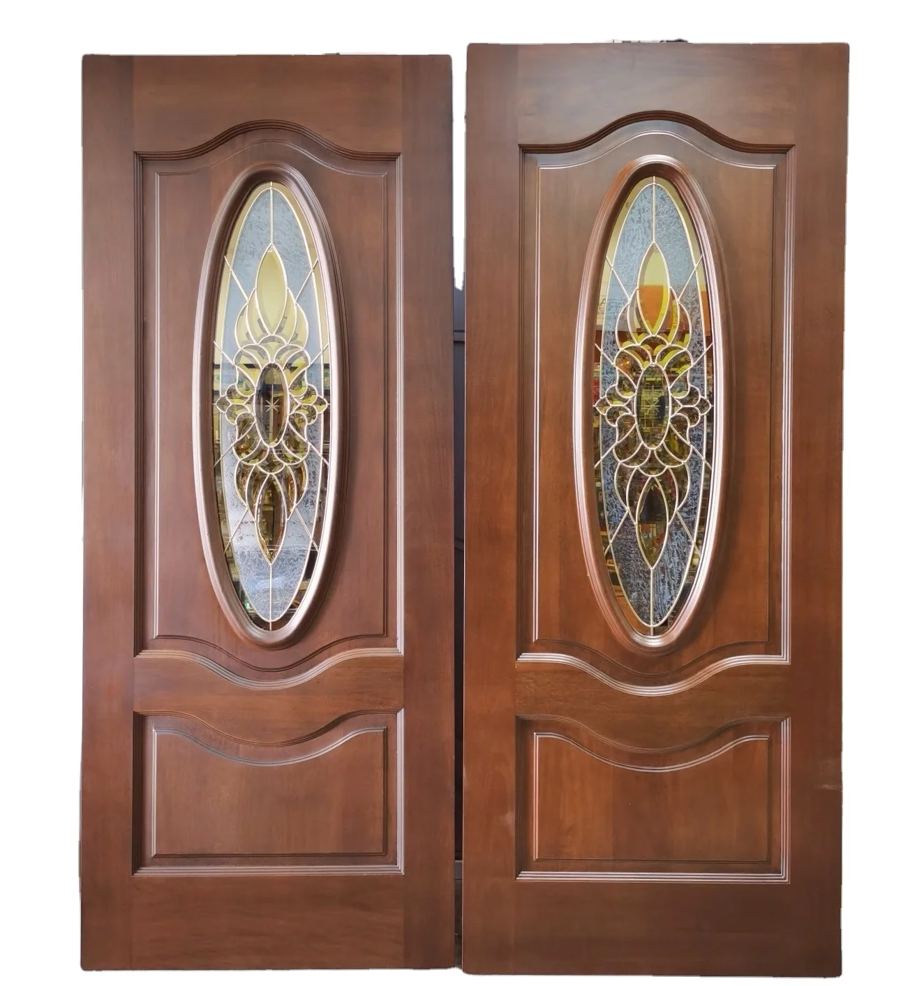 PHINO Solid Teak Wood MDF  Melamine Door Smart Door Lock Wooden Doors For Houses