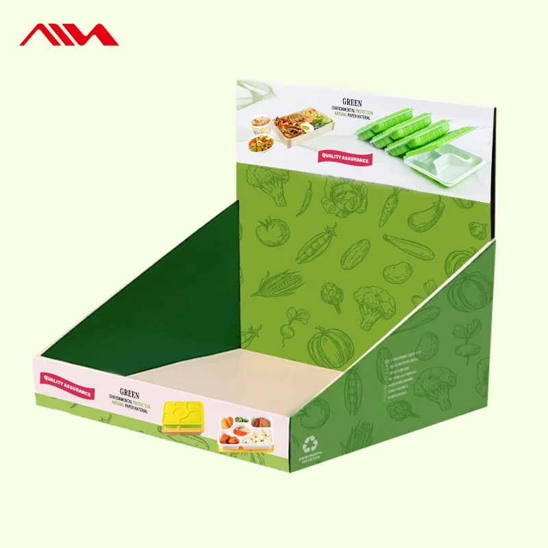 Custom Cardboard Tabletop Display Boxes Marketing Countertop Makeup Display Cardboard Counter Display Stands For Skin Care