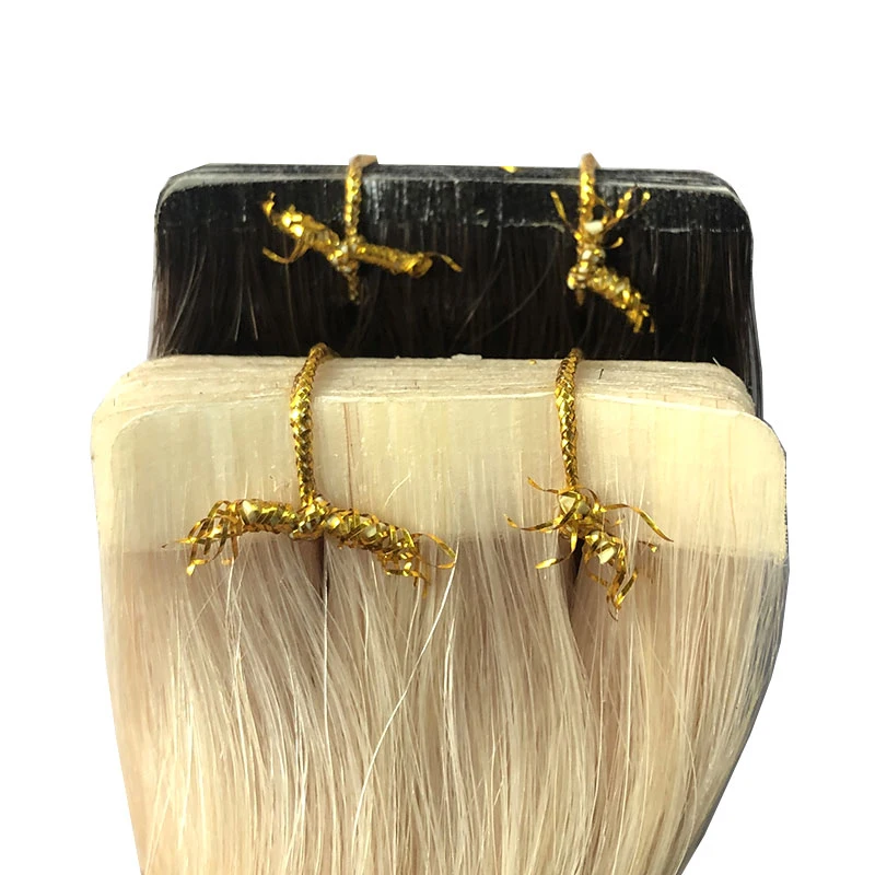 Juancheng Ruijia Hair factory Wholesale Russian European Remy Invisible Tape Hair Extensions Double Drawn Human Hair