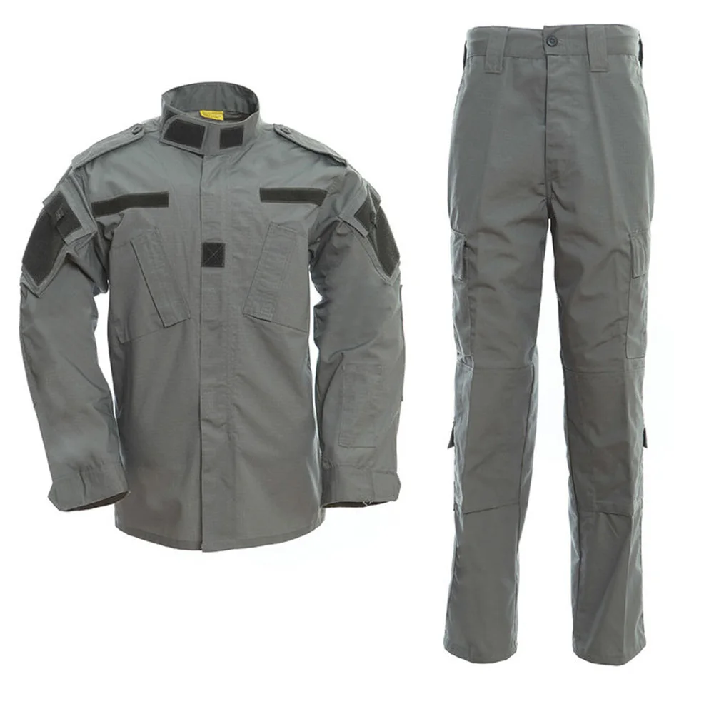 FA016 Big Factory Manufacture American ACU Style Custom Camouflage Uniforms Grey Suit Tactical Training Uniform