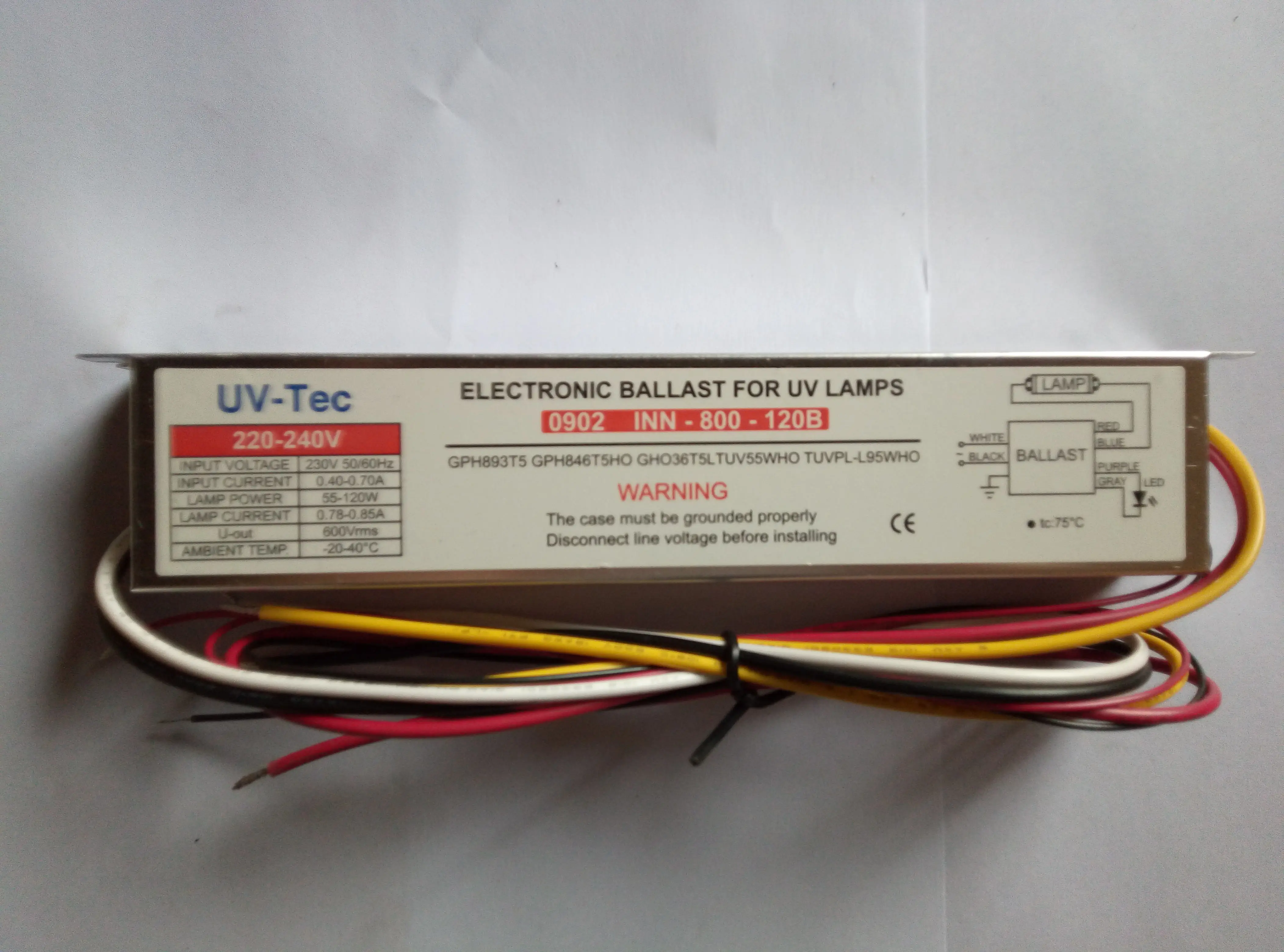 UV-TCE lighting accessories Ballast INN-800-120B