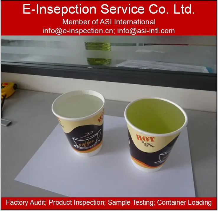China inspection agent hubei paper cup pre shipment inspection container loading supervision