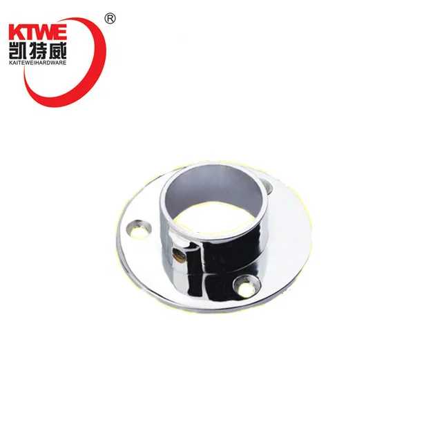 cheap furniture flange bracket wardrobe tube holder