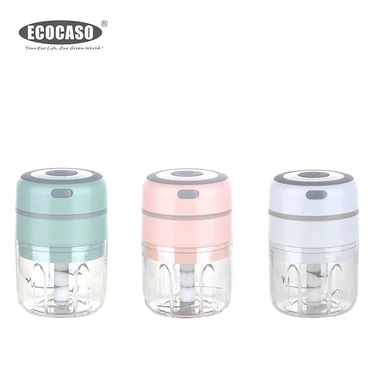 
China Supplier 250ml mini usb rechargeable multifunctional chopper food processors 