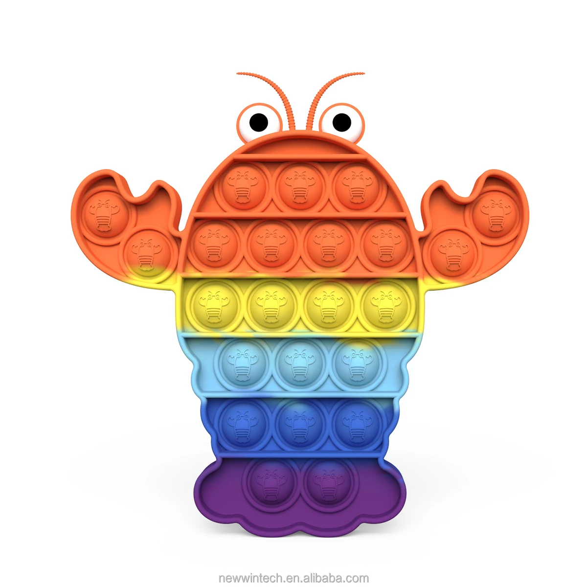 
wholesale Rainbow Owl Crab Mermaid Tail Pistol Frog Silicone Pops Push Bubble Fidget Toys Educational Toys 