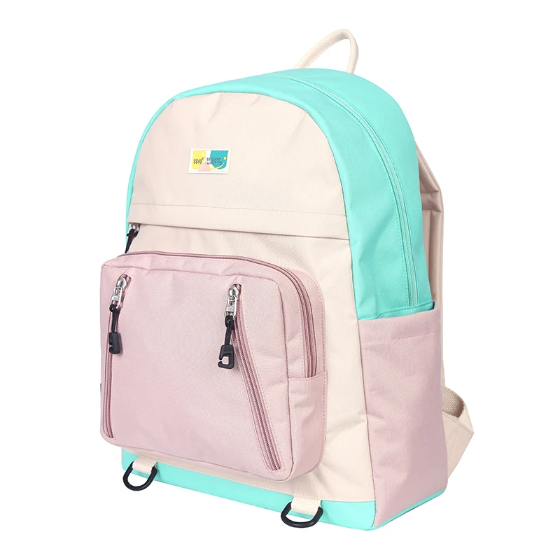 Fashion Candy Colors Schoolbag Backpack for Young Girls and Boys College School Daypack with Laptop Interlayer