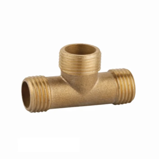 Factory custom hot sales G1/2 water faucet standard brass water tee joint connector