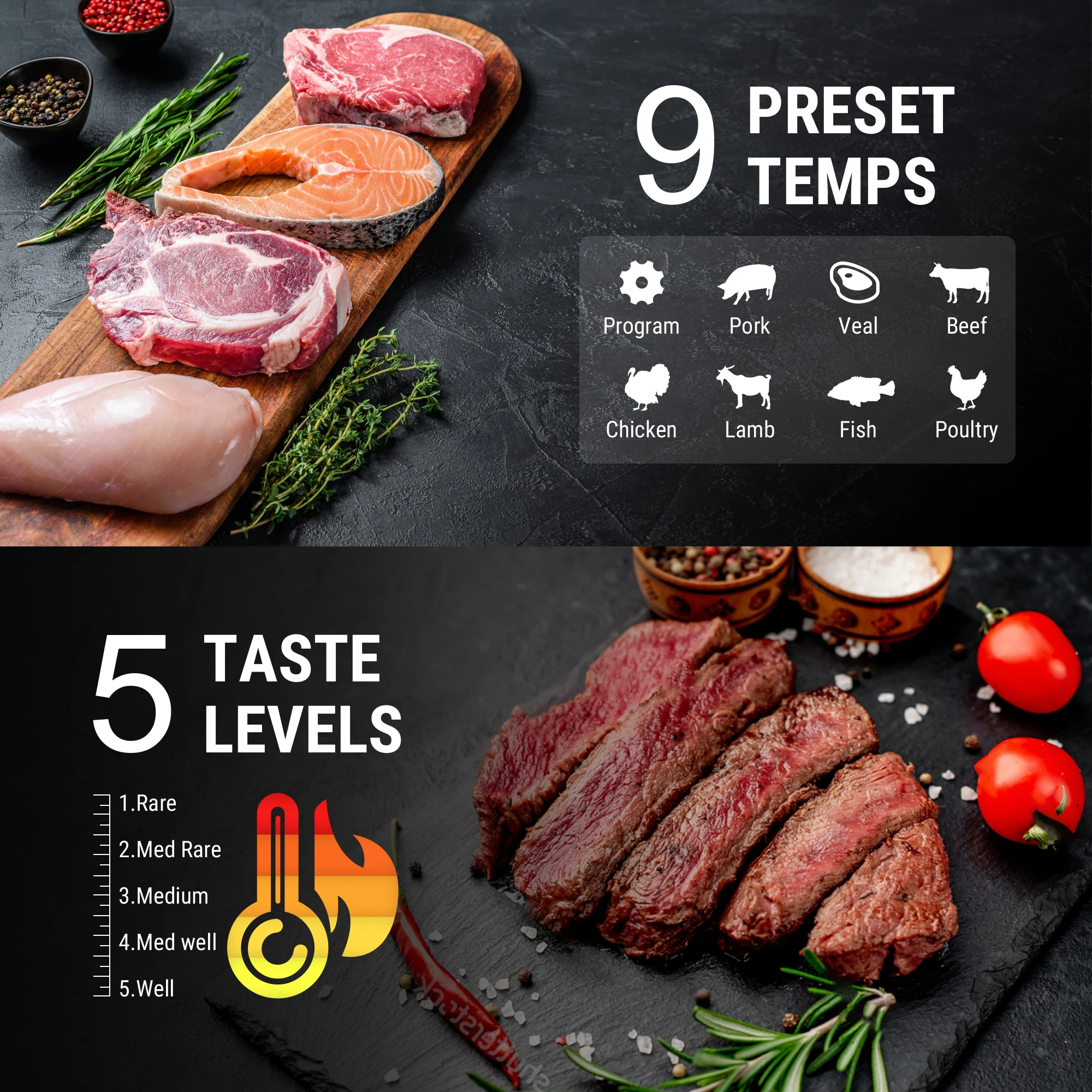 Top Seller Thermopro TP07C Wireless Digital Cooking Meat Thermometer
