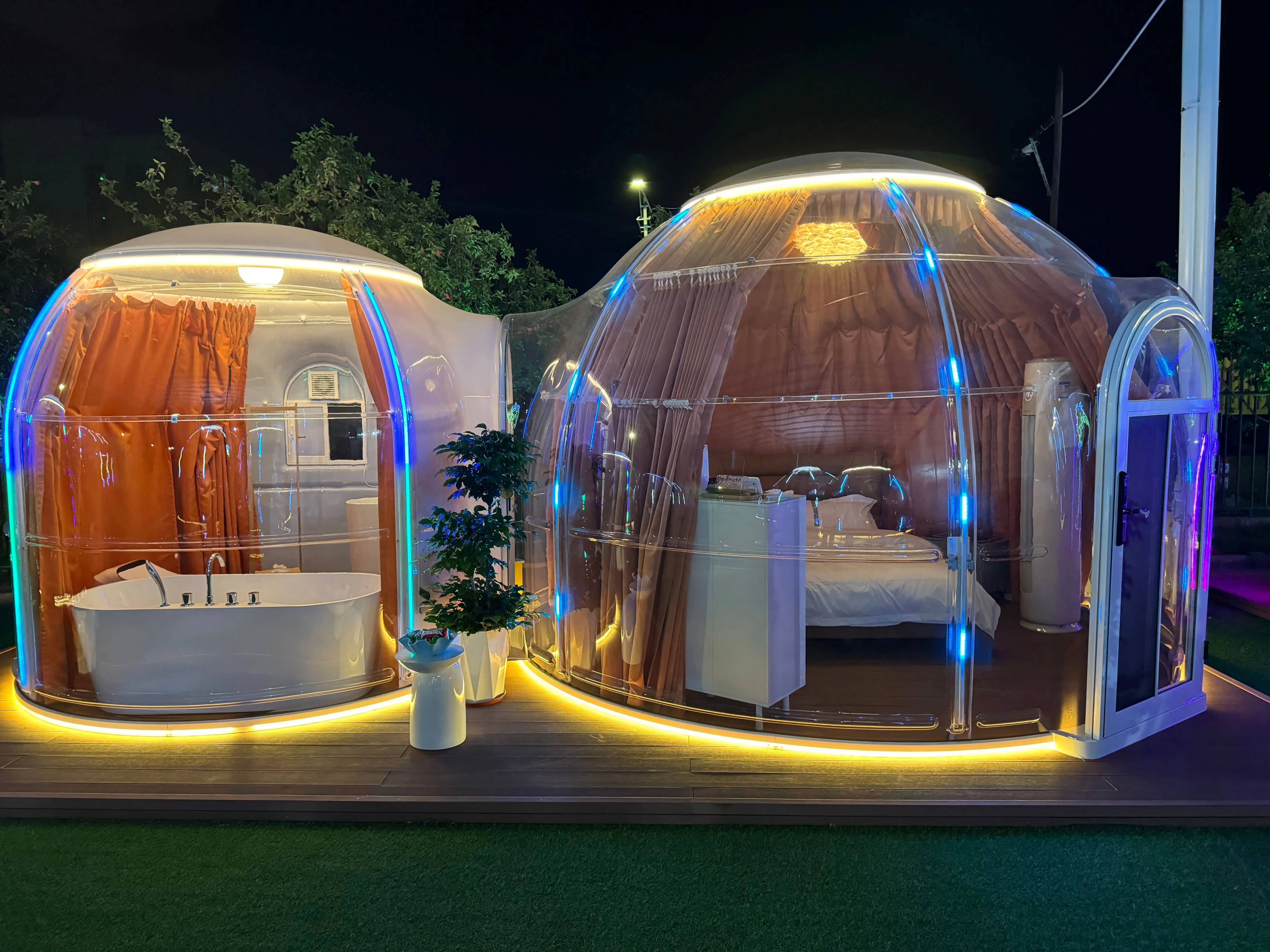 New Design Hotel Luxury Igloo Dome House Outdoor Transparent Glamping Dome Tent Geodesic Domes For Sale