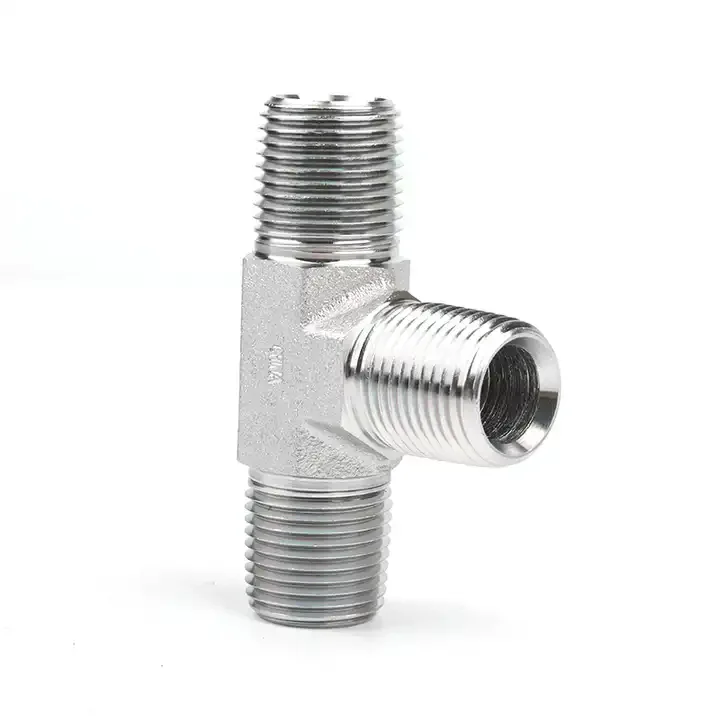 high pressure oil pipe hydraulic transition carbon steel galvanized pipe fittings three NPT external thread