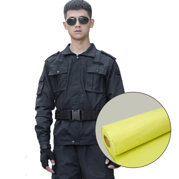 Top Sale Explosion-proof Diagonal Aramid Fabric 1500D 200gsm Flame Resistant Aramid Fabric For Protective Garments