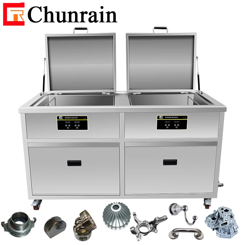 Two tanks industrial ultrasonic cleaner wtih filter system and dryer cleaning oil grease rust machine CR-2012GH