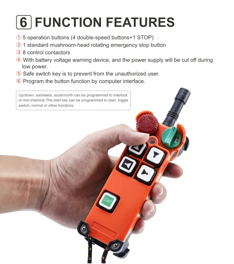 Super Truck Crane Hoist ControlIndustrial Radio Remote Control System Controller F21-4D/4S