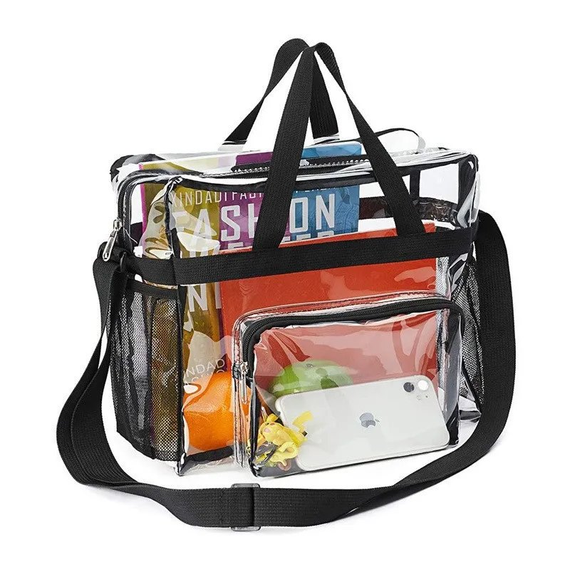 Portable Clear PVC Travel Toiletry Bags with Zipper Closure Waterproof Cosmetic Carry Pouch Transparent Organizer Toiletries