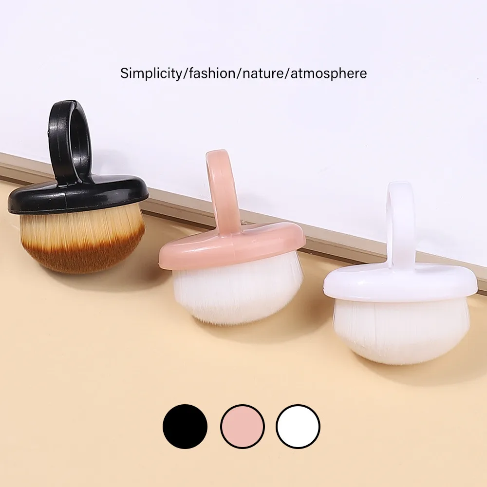 Ring-style nail art front treatment rear edge dust brush finger clip type fine soft bristle brush nail sweep dust