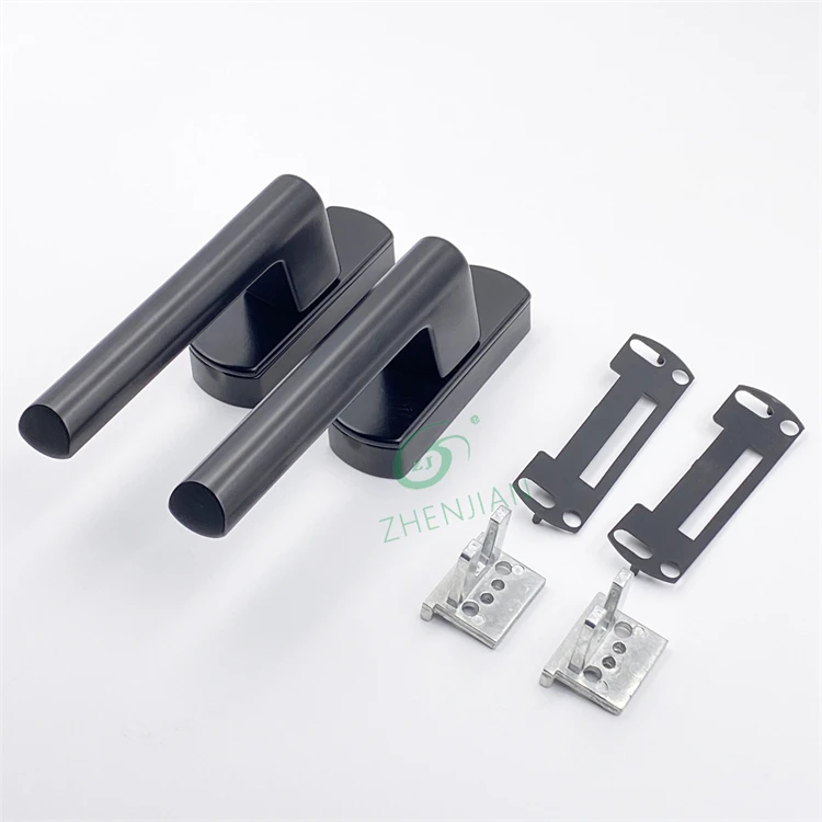 Modern Design Aluminum Window Pull Handle Contemporary OEM Product Black Handle with Key Lock