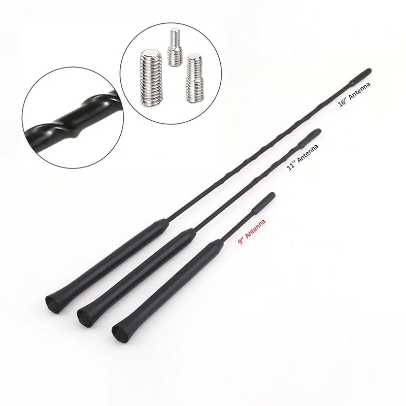 Universal Car Antenna Anti-noise Flexible Roof Mast Whip Stereo Radioc Fm/Am Signal Antenna 9/11/16inch