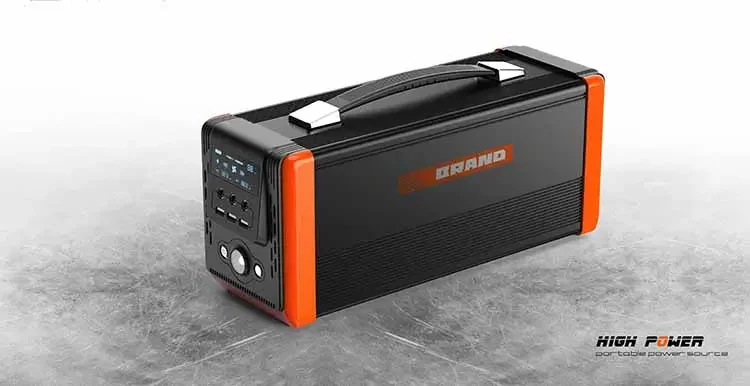 600W pure sine wave power generator with LCD display dual AC outlet solar generator with RosH