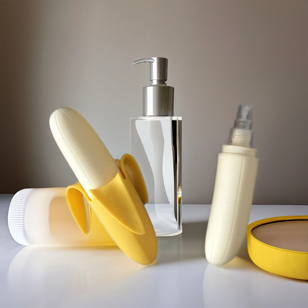 New Design 25ml Plastic Banana Spray Bottle PP Material Perfume Packing Screen Printing Hot Stamping Surface Handling