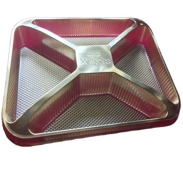 Factory Wholesale Golden Chocolate Serving Trays Disposable Best Selling Blister Packaging Of Cake Serving Trays Made In China