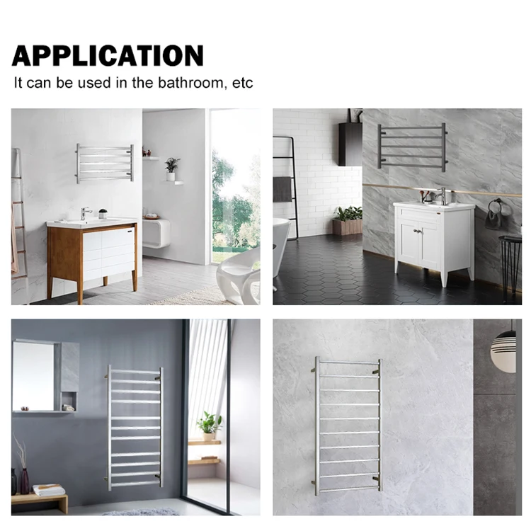 Lisheng Factory Price Heated Towel Rail Hotel Towel Rack Dryer Intelligent Bathroom Wall Mounted Electric Towel Rack