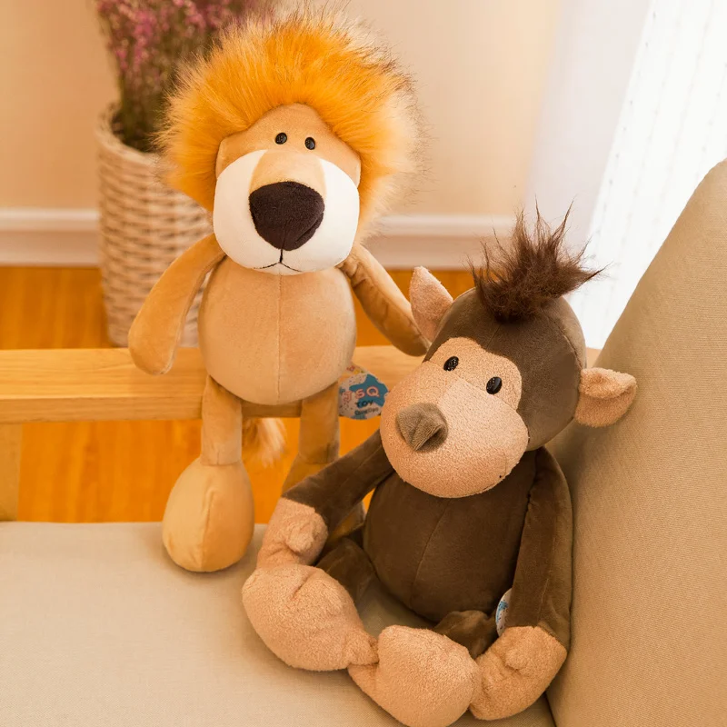 Cuddly Zoo Safari Jungle Forest Animals Plush Toys Stuffed Lion Elephant Giraffe Monkey Tiger Wild Animal PlushiesPopular