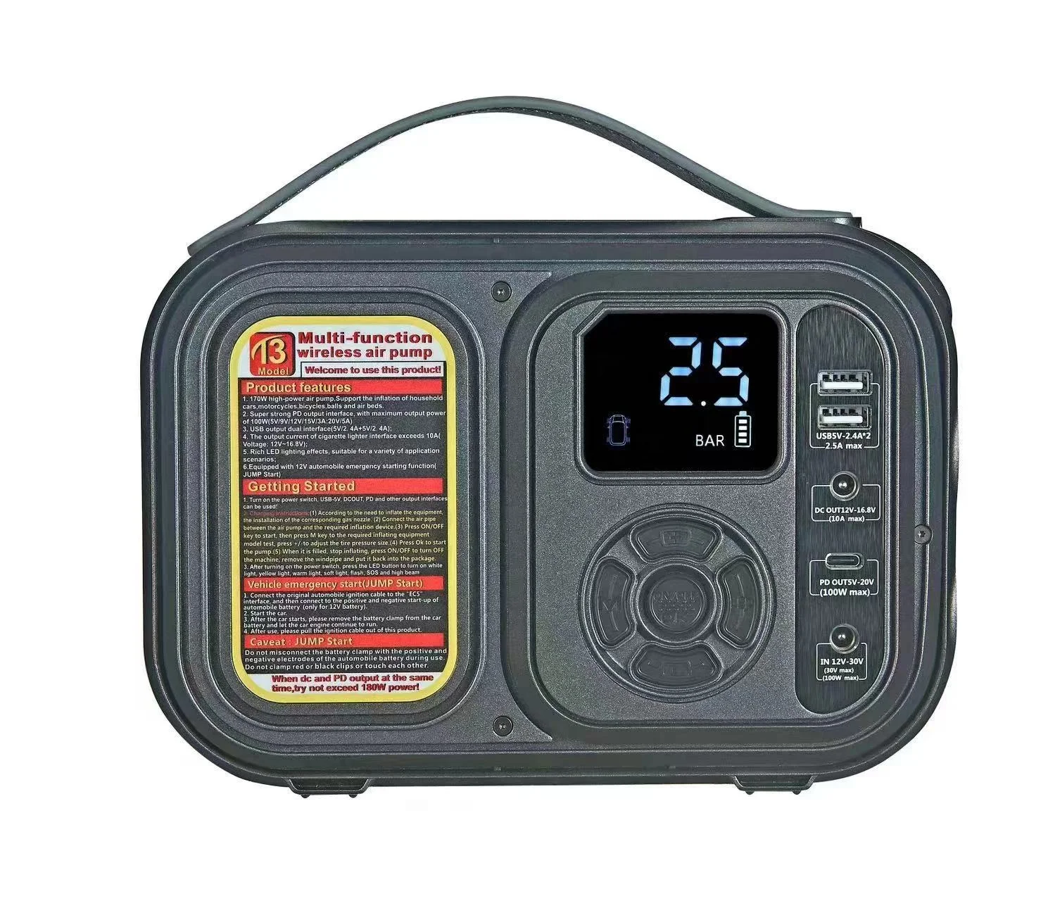 Factory Direct Sale Mi 6000 Jump starter 3000A Battery 2 In 1 12V Car Kit With Air Pump Jump Starter Power Bank